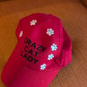 Red Crazy Cat Lady Hat